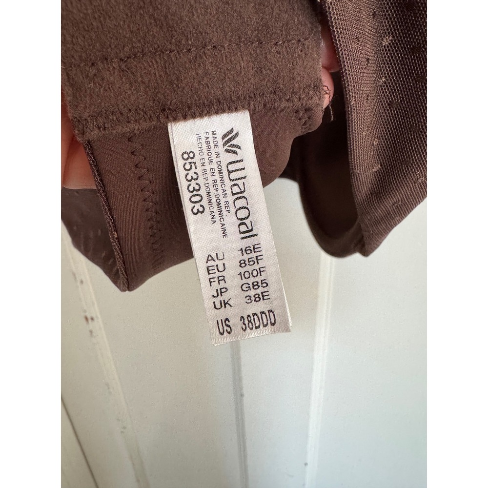 Wacoal brown Back Appeal T-shirt bra size 38DDD (F) - Picture 7 of 7